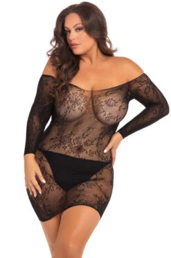 Rene Rofe Plus Size Open Season Off The Shoulder Chemise