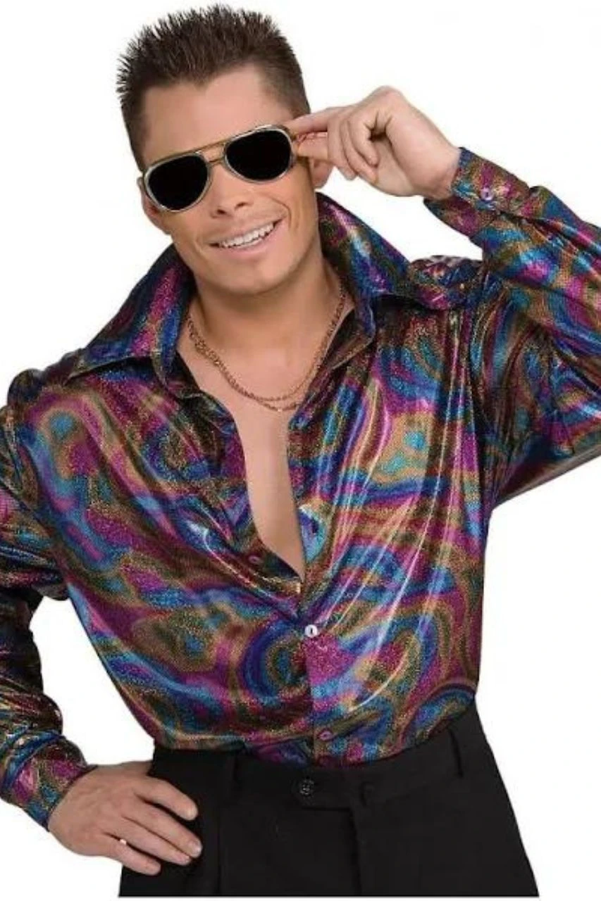 Multi-Color Disco Shirt Costume 1 Multi-Color Disco Shirt Costume