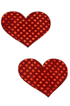 Big Red Heart Sequin Nipple Pasties