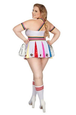 Plus Size Bomb Cherry Cheerleader Costume -3 Wish Sexy Shop SAS2358X as shown back 1