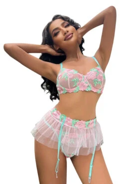 Perfect Pastel Lingerie Bra Set -3 Wish Sexy Shop SI Q 0N005 as shown front 2