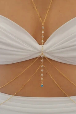 Body Chain With Faux Diamonds