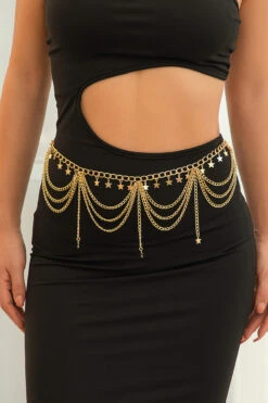 Gold Belly Chain With Stars