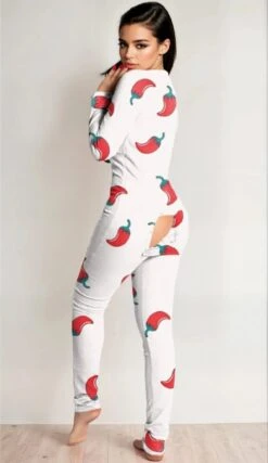 Sexy Open Back Long Johns -3 Wish Sexy Shop SI Q LH111 chili back