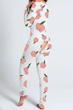 Sexy Open Back Long Johns -3 Wish Sexy Shop SI Q LH111 peach back