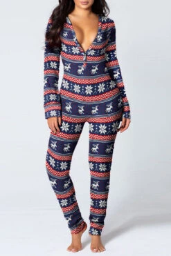 Sexy Open Back Long Johns -3 Wish Sexy Shop SI Q LH111 snowflake elk front 1