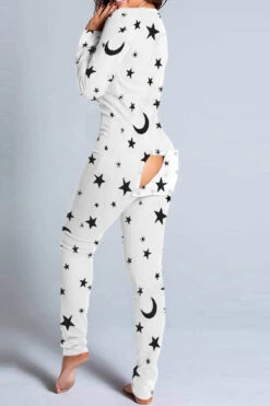 Sexy Open Back Long Johns -3 Wish Sexy Shop SI Q LH111 stars back