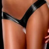 Plus Size Wet Look Thick Band Thong