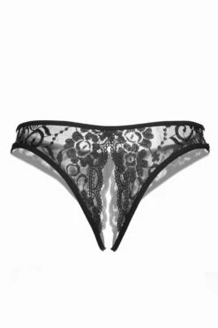 Open Crotch Lace Panty 10 Open Crotch Lace Panty -3 Wish Sexy Shop SI Q NP29 black front 2