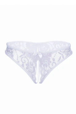 Open Crotch Lace Panty 15 Open Crotch Lace Panty -3 Wish Sexy Shop SI Q NP29 white front