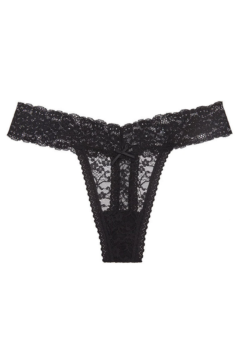 Plus Size Floral Lace Band Thong 3 Plus Size Floral Lace Band Thong - Image 3