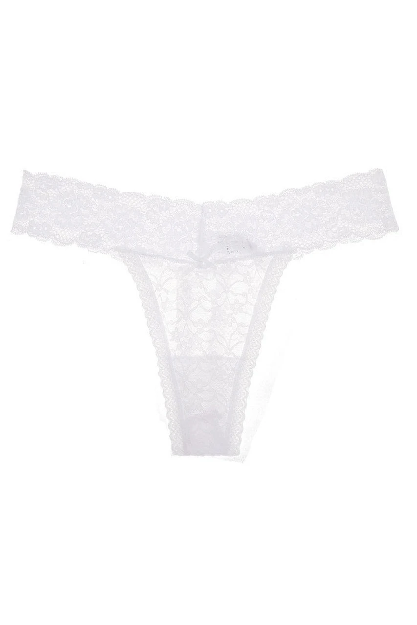 Plus Size Floral Lace Band Thong 5 Plus Size Floral Lace Band Thong - Image 5
