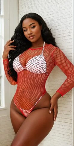 Long Sleeve Net Teddy 24 Long Sleeve Net Teddy -3 Wish Sexy Shop SI Q ON059 red front 1 5e406a33 1b0d 489b 89de 77237b3f6825