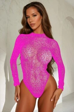 Spider Web Net Teddy 27 Spider Web Net Teddy -3 Wish Sexy Shop SI Q ON061 pink front 3