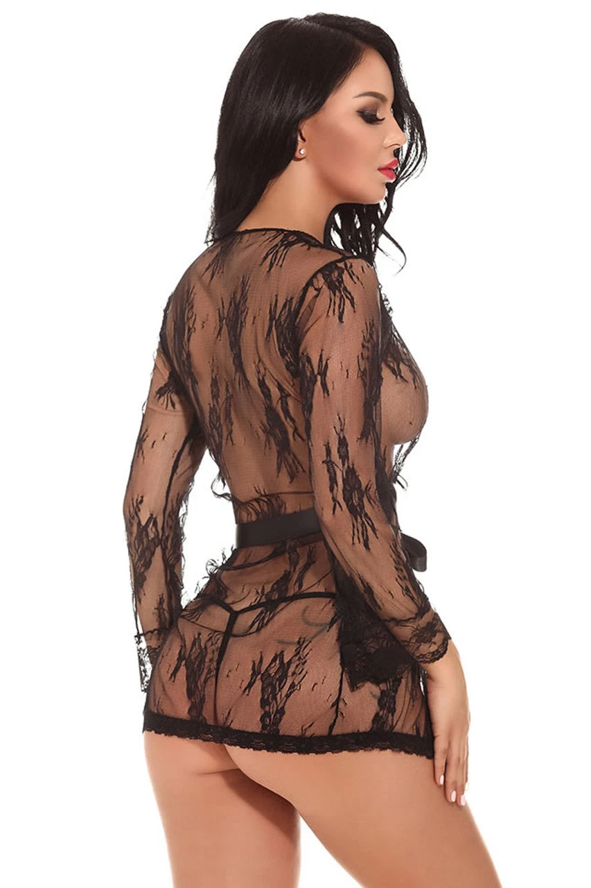 Delicate Lace Short Robe 9 Delicate Lace Short Robe - Image 9