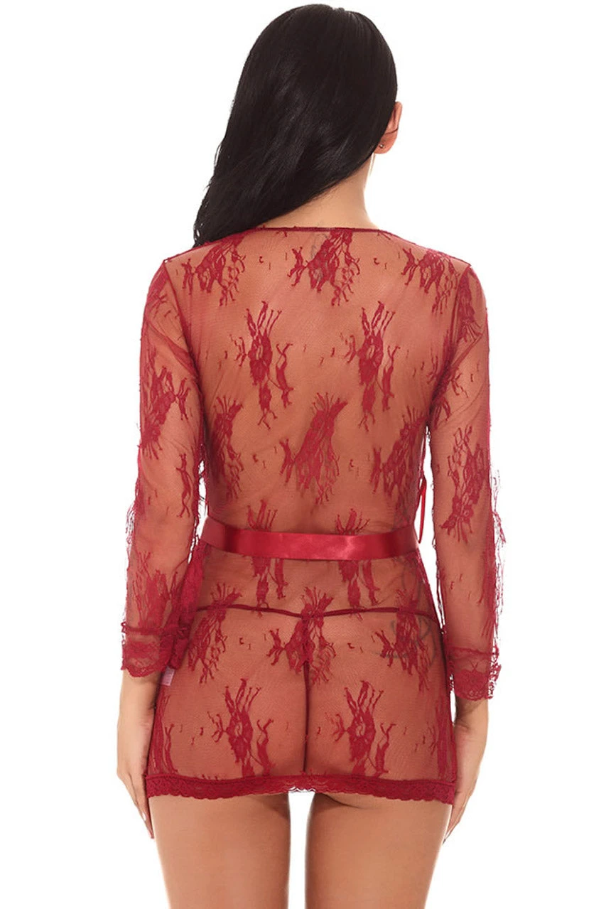 Delicate Lace Short Robe 4 Delicate Lace Short Robe - Image 4