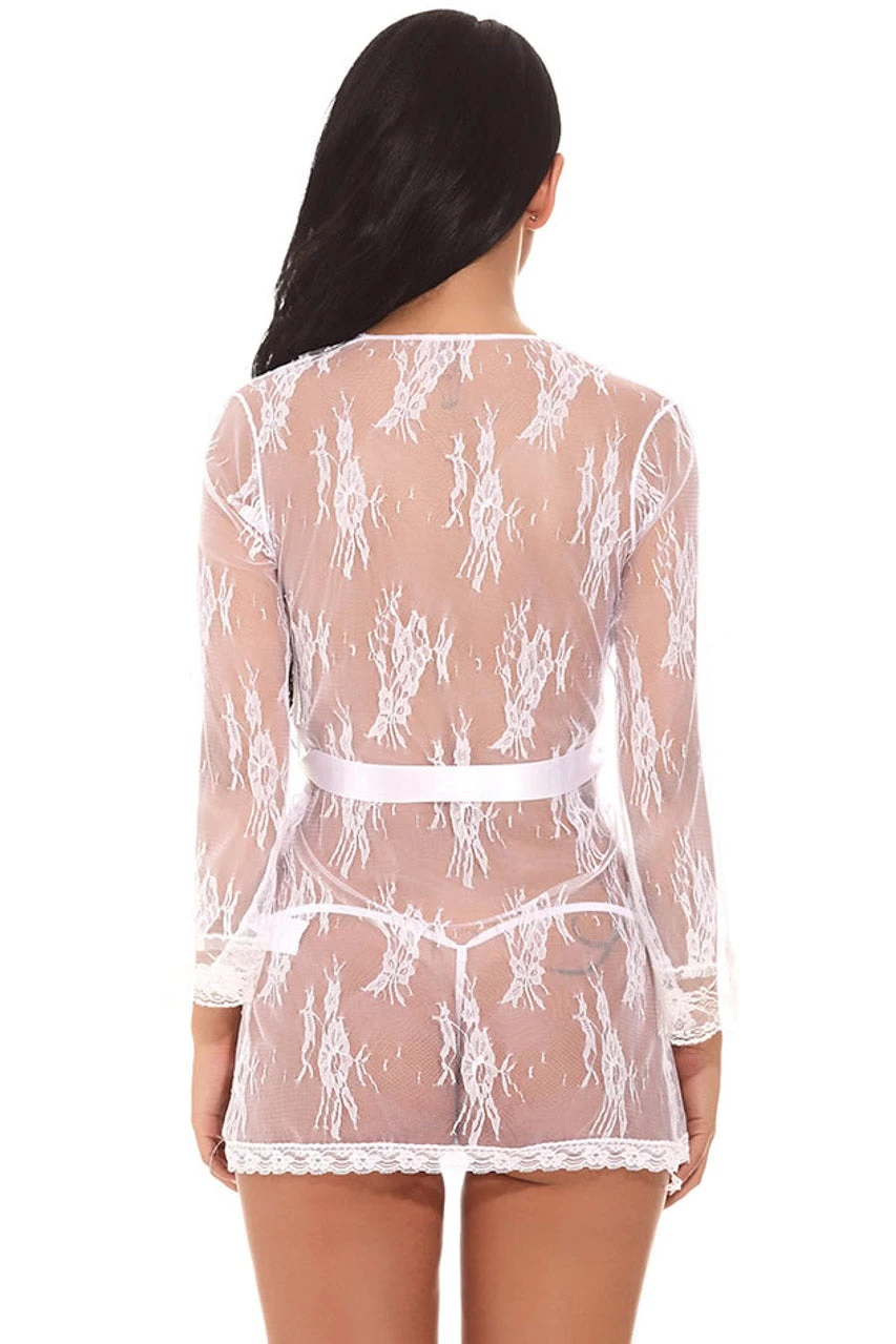 Delicate Lace Short Robe 12 Delicate Lace Short Robe - Image 12