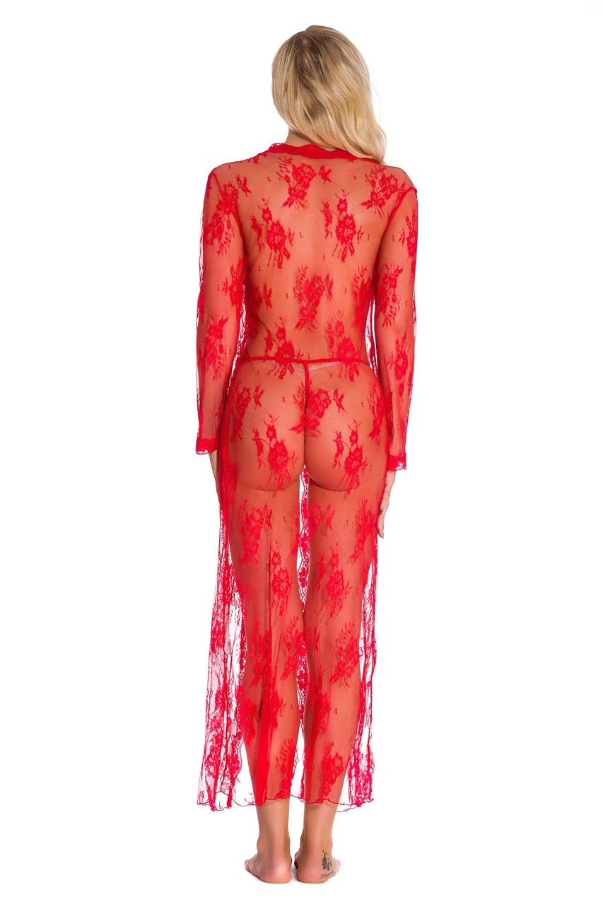 Long Lace Babydoll Robe 7 Long Lace Babydoll Robe - Image 7