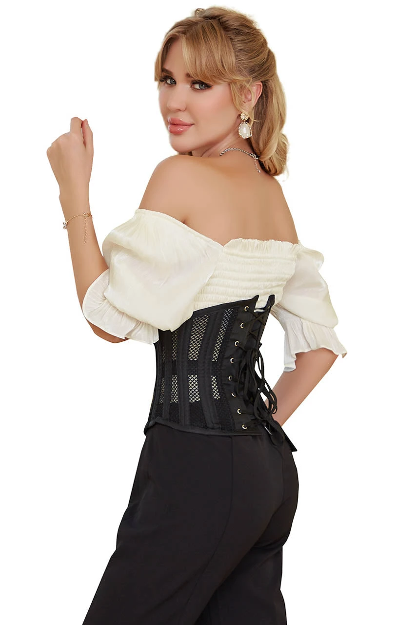 Plus Size Net Underbust Corset 2 Plus Size Net Underbust Corset - Image 2