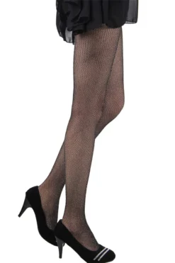 Sparkle Fishnet Pantyhose -3 Wish Sexy Shop SIH3241 black front 1