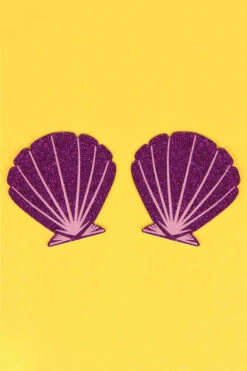 Purple Shell Pasties -3 Wish Sexy Shop SINC152 purple front 3