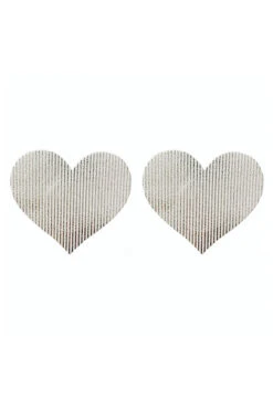 Silver Illusion Heart Pasties