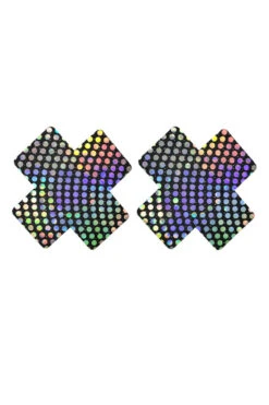 X Pasties With Iridescent Dots