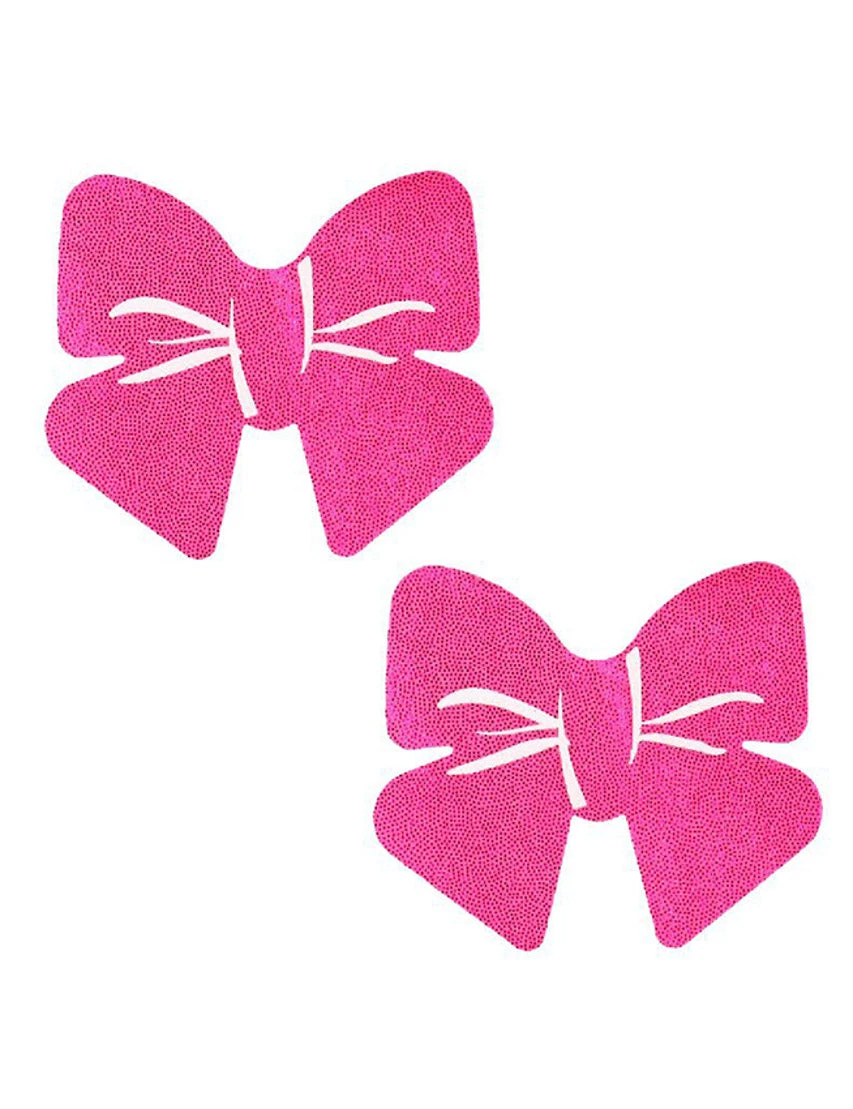Hot Pink Bow Pasties 1 Hot Pink Bow Pasties