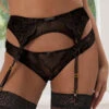 Exquisite Lace Garter Belt And Panty