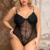 Plus Size Lace Underwire Teddy