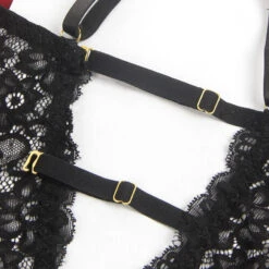 Burgundy Faux Leather Teddy Lingerie -3 Wish Sexy Shop SIR81266 8