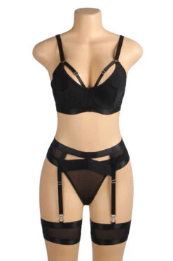Bondage Bra And Garterbelt Set -3 Wish Sexy Shop SIR81280 1