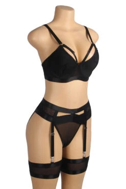 Bondage Bra And Garterbelt Set -3 Wish Sexy Shop SIR81280 1 1