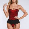 Skirted Lace Bustier Set