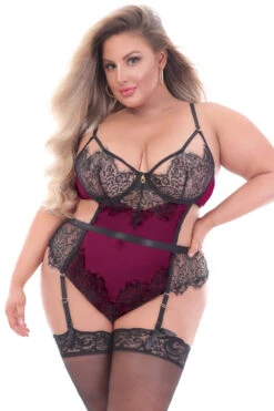 Plus Size Forever Yours Teddy -3 Wish Sexy Shop STM11206X WINE F 58690 426f4861 11c0 4885 ae88 62618c3a91fd