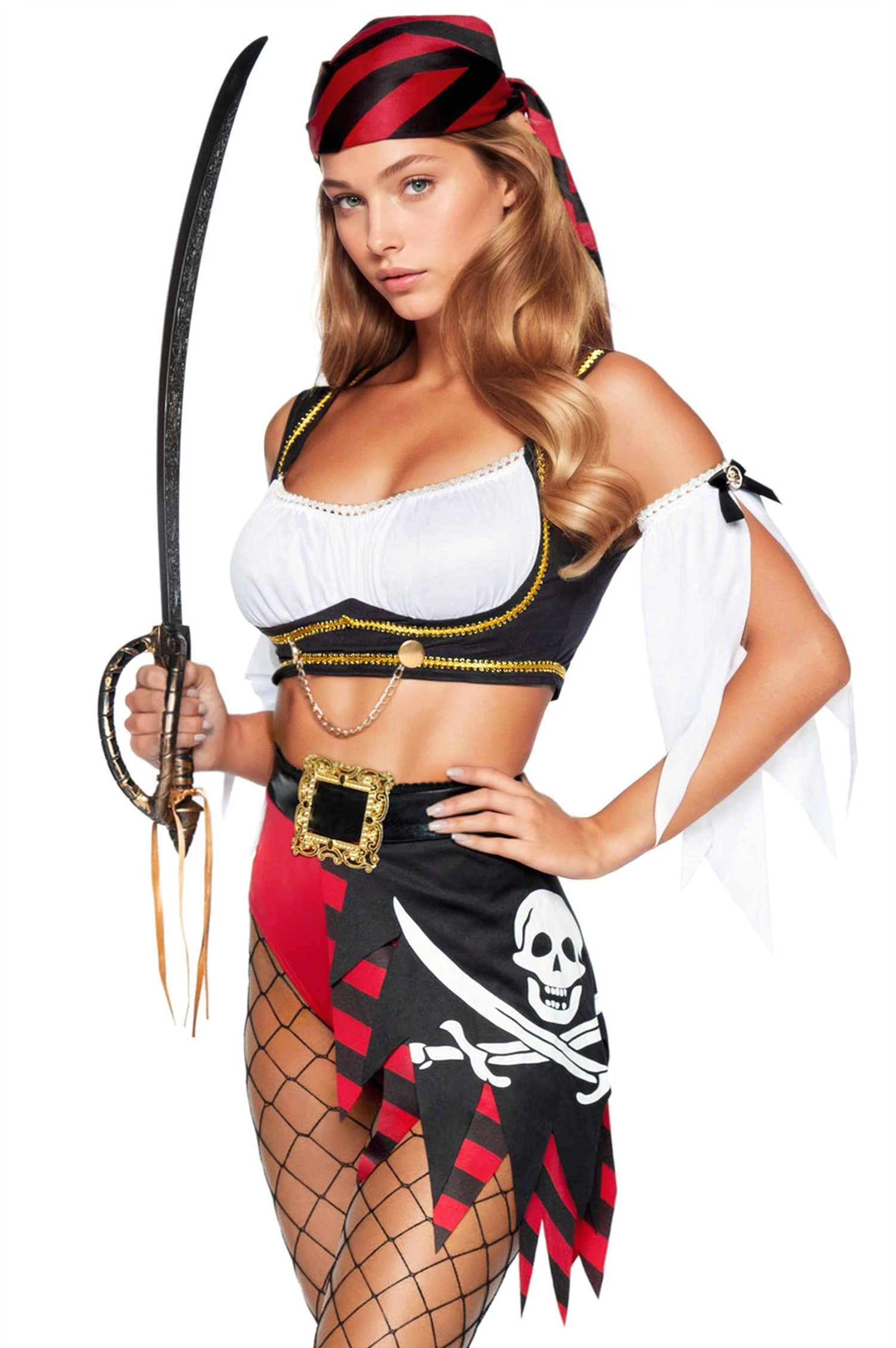 LEG AVENUE Wicked Wench Pirate Costume 2 LEG AVENUE Wicked Wench Pirate Costume - Image 2