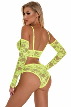 In Your Arms Lacy Bra Set 26 In Your Arms Lacy Bra Set -3 Wish Sexy Shop W1846 neon green front 3
