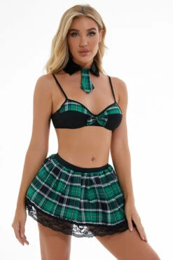 Straight A's Lingerie Set -3 Wish Sexy Shop W5924 green front