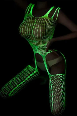 Glow In The Dark Net Cage Bodystocking 6 Glow In The Dark Net Cage Bodystocking -3 Wish Sexy Shop WF4 YG03 as shown front 3