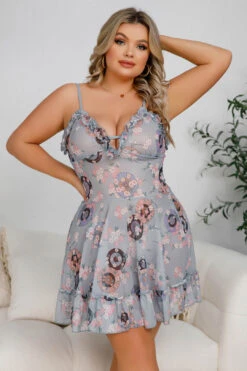 Plus Size Spring Day Chemise -3 Wish Sexy Shop WF5 91240 as shown front 2