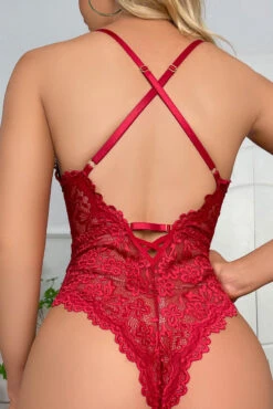 She's A Beauty Teddy -3 Wish Sexy Shop WF5 9713 wine red back