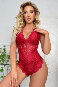 She's A Beauty Teddy -3 Wish Sexy Shop WF5 9713 wine red front 5