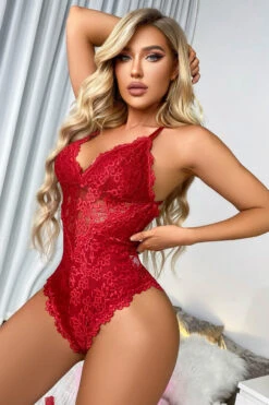Nothing But Lace Teddy -3 Wish Sexy Shop WF5 9723 wine red front 2