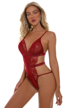 Vintage Strappy Teddy -3 Wish Sexy Shop WF6 4087 red front 5