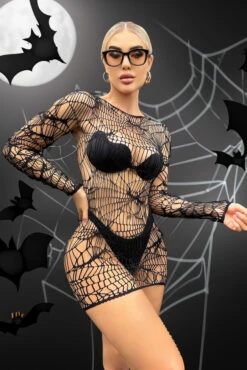 Web Net Chemise 6 Web Net Chemise -3 Wish Sexy Shop WF7 SL1491 black front 2