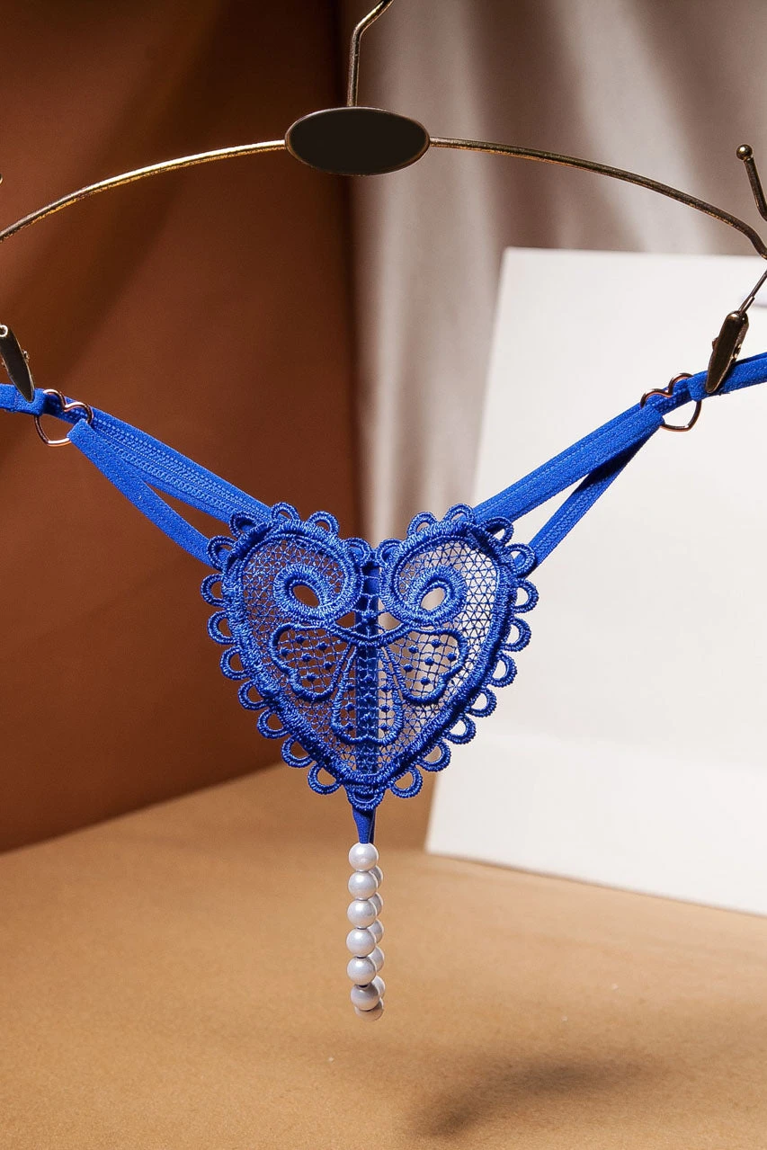 Heart Charm Crotchless Pearl G-String 2 Heart Charm Crotchless Pearl G-String - Image 2