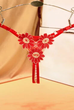 Daisy Crotchless Pearl Thong 12 Daisy Crotchless Pearl Thong -3 Wish Sexy Shop WFP2 2266 red front