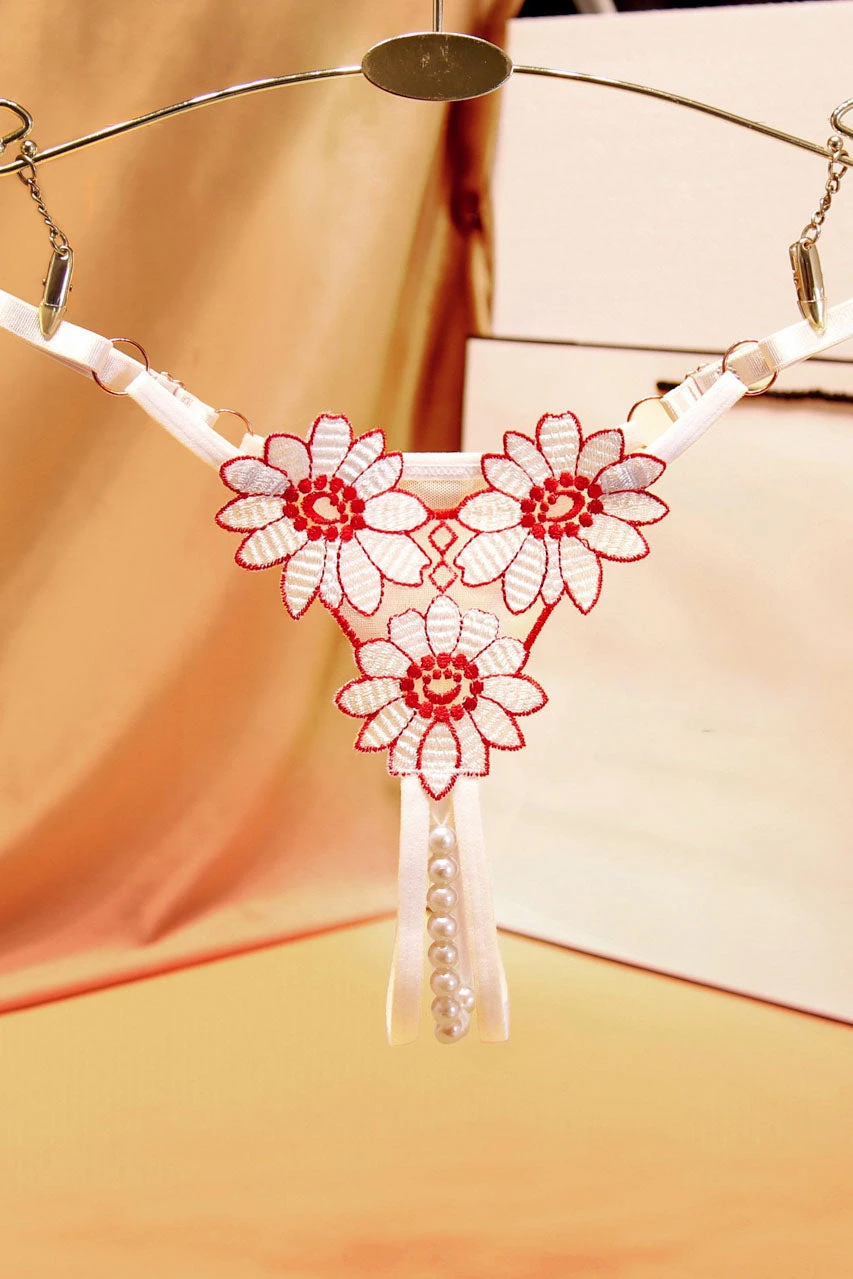 Daisy Crotchless Pearl Thong 6 Daisy Crotchless Pearl Thong - Image 6