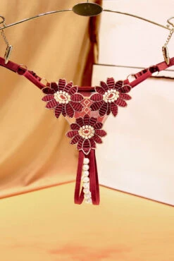 Daisy Crotchless Pearl Thong 14 Daisy Crotchless Pearl Thong -3 Wish Sexy Shop WFP2 2266 wine red front