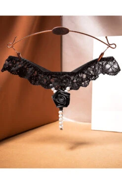 Rose And Ruffle Pearl Crotch G-String